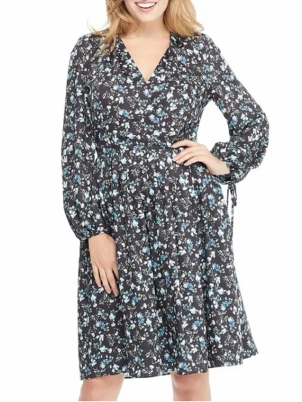 Gal Meets Glam Hope Satinique Tie Cuff Dress, Size 4